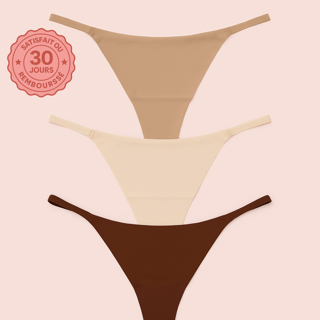 Invisible Strings – lots de 3 string sans coutures Poppy©